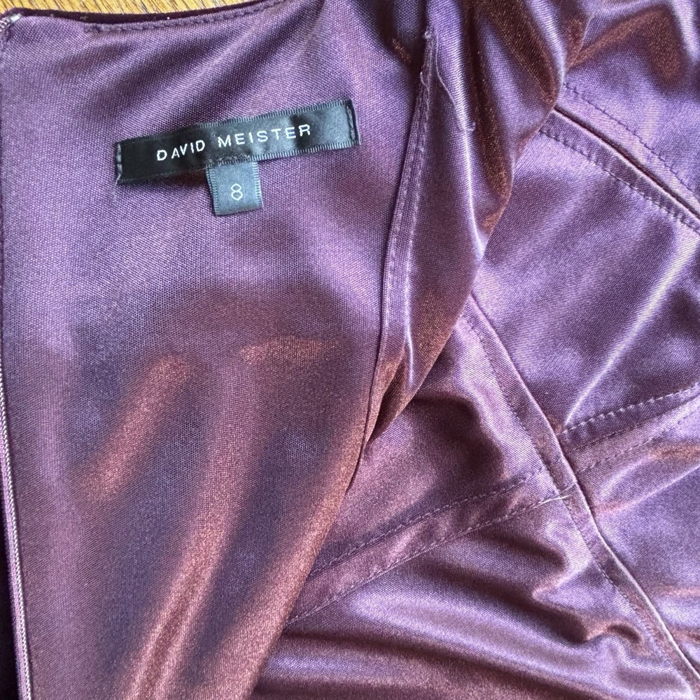 Vintage David Meister Velvet Dress Womens 8 Sheath Cocktail Evening Elegant USA - Picture 9 of 11